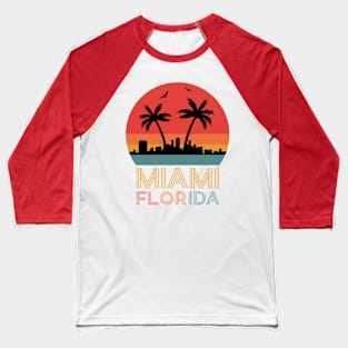 Vintage retro Colorful Miami Florida Baseball T-Shirt